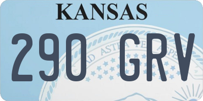 KS license plate 290GRV
