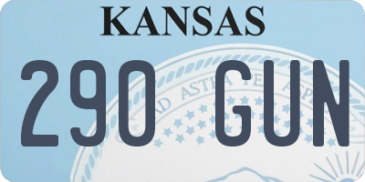 KS license plate 290GUN