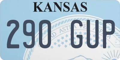 KS license plate 290GUP