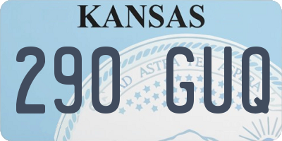 KS license plate 290GUQ
