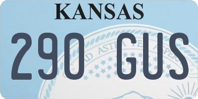 KS license plate 290GUS