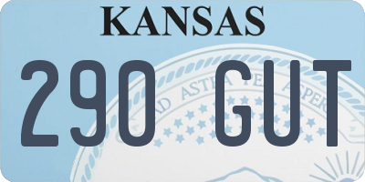 KS license plate 290GUT