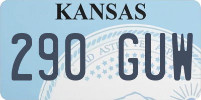 KS license plate 290GUW