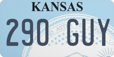KS license plate 290GUY