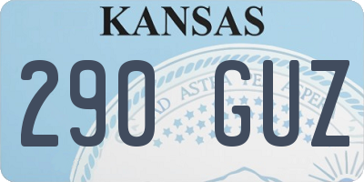 KS license plate 290GUZ
