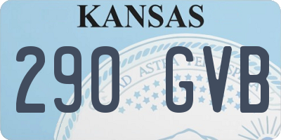 KS license plate 290GVB