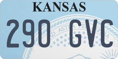 KS license plate 290GVC