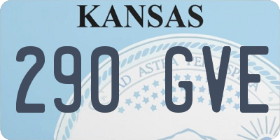 KS license plate 290GVE