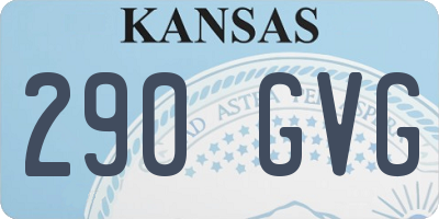 KS license plate 290GVG