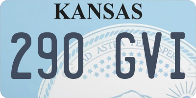 KS license plate 290GVI