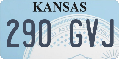 KS license plate 290GVJ