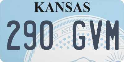 KS license plate 290GVM