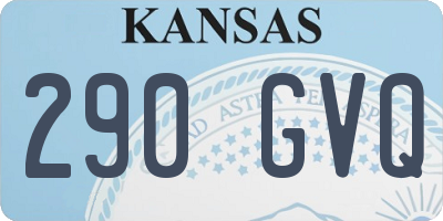KS license plate 290GVQ