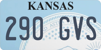 KS license plate 290GVS