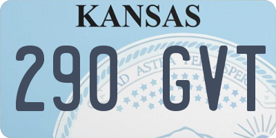 KS license plate 290GVT