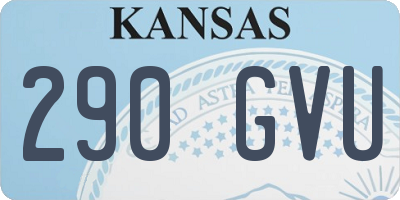 KS license plate 290GVU