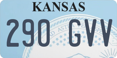 KS license plate 290GVV