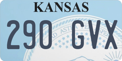 KS license plate 290GVX