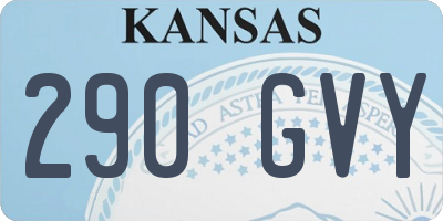 KS license plate 290GVY