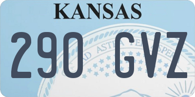 KS license plate 290GVZ