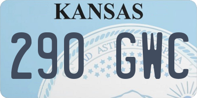 KS license plate 290GWC