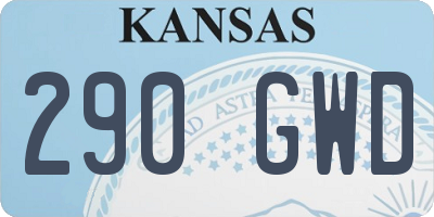 KS license plate 290GWD