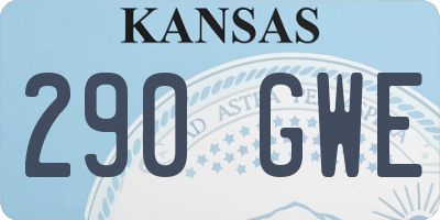 KS license plate 290GWE