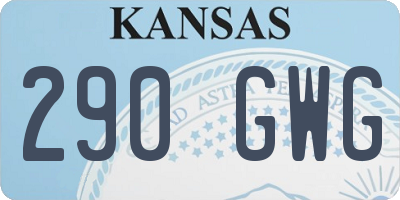 KS license plate 290GWG