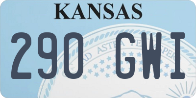 KS license plate 290GWI