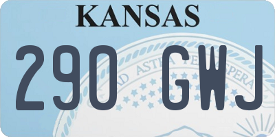 KS license plate 290GWJ