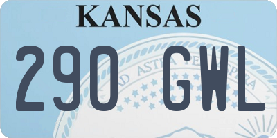 KS license plate 290GWL