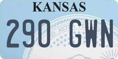 KS license plate 290GWN