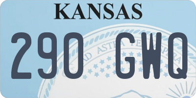KS license plate 290GWQ