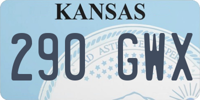 KS license plate 290GWX