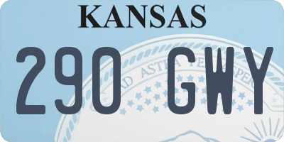 KS license plate 290GWY