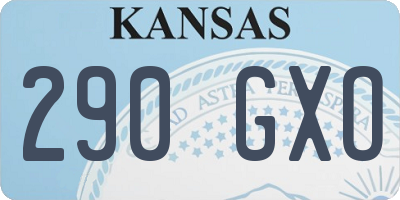 KS license plate 290GXO