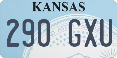 KS license plate 290GXU