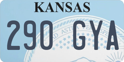 KS license plate 290GYA
