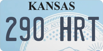 KS license plate 290HRT
