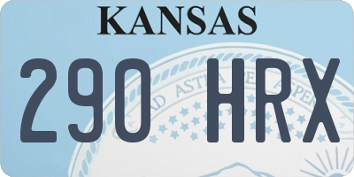 KS license plate 290HRX