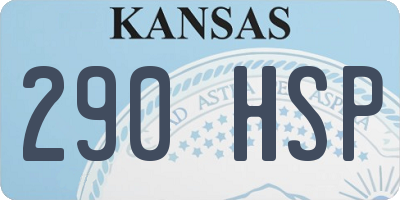 KS license plate 290HSP