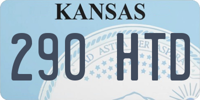 KS license plate 290HTD