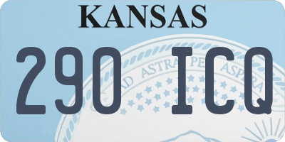 KS license plate 290ICQ