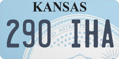 KS license plate 290IHA
