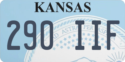 KS license plate 290IIF