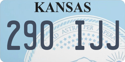 KS license plate 290IJJ