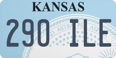 KS license plate 290ILE