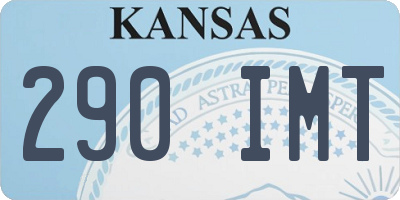 KS license plate 290IMT