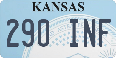 KS license plate 290INF