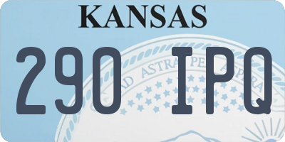 KS license plate 290IPQ
